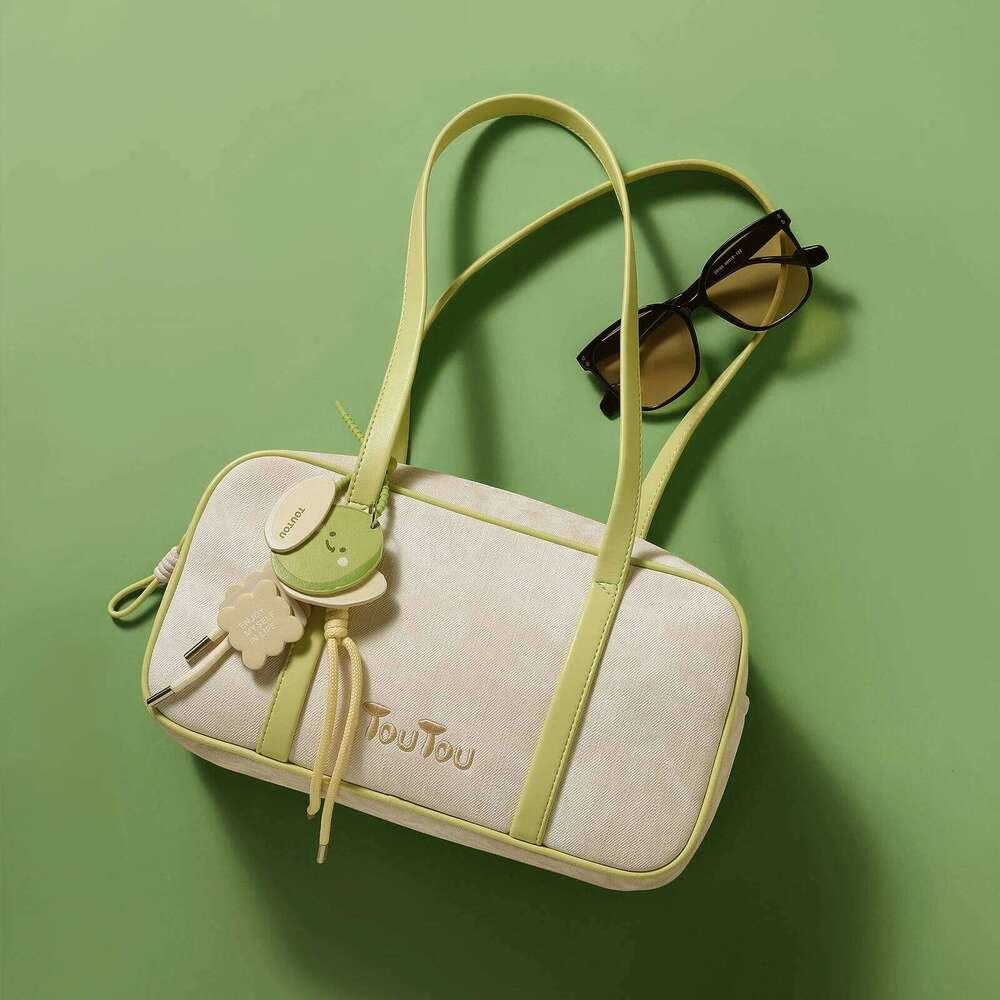 TOUTOU Women Boston Bowling Large School Original Brand Female Replica Handbag Cute Pendent Underarm Bag Valentine Day Gift