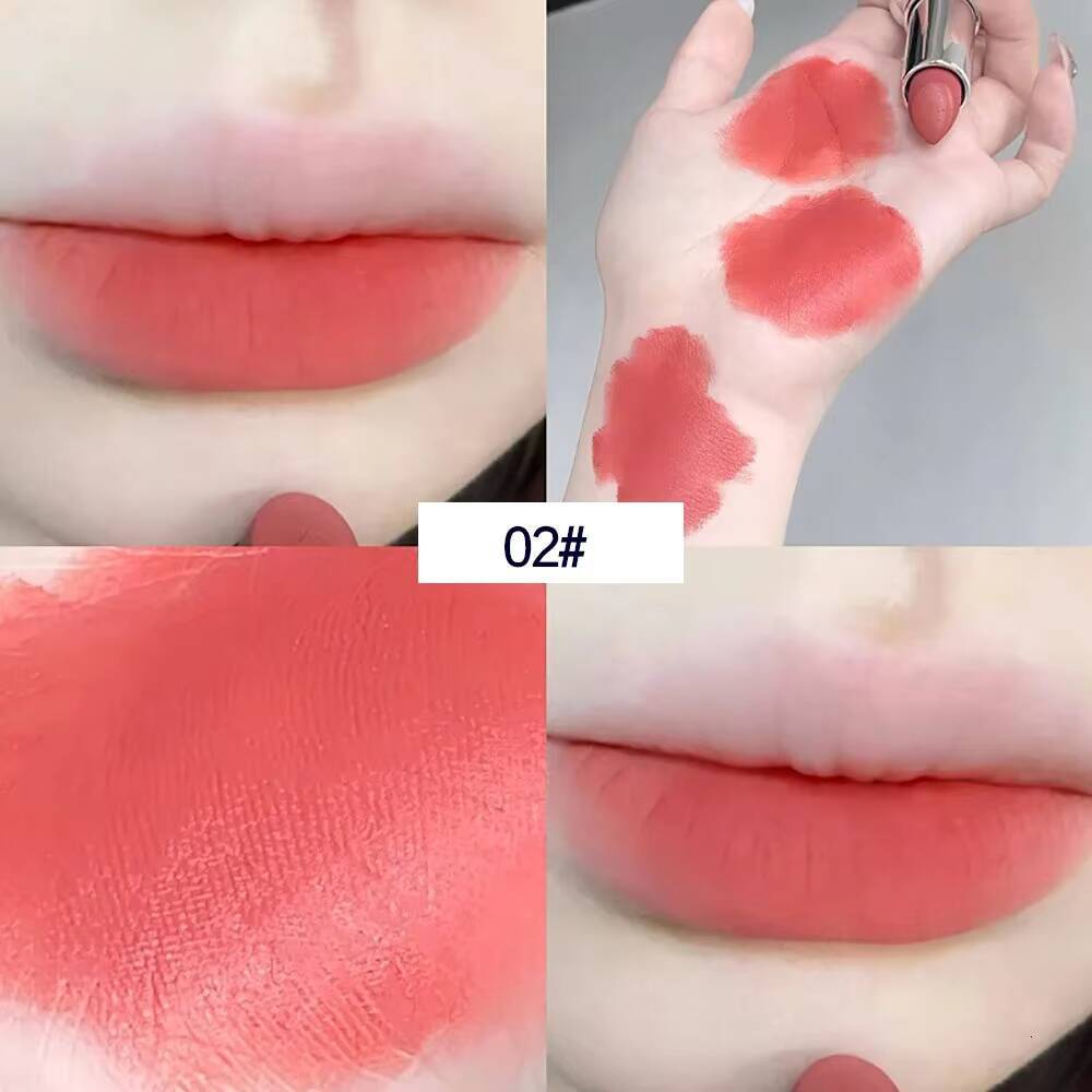 Velvet Matte Electroplated Bear Lipstick Long-lasting Non-fading Lip Mud happy