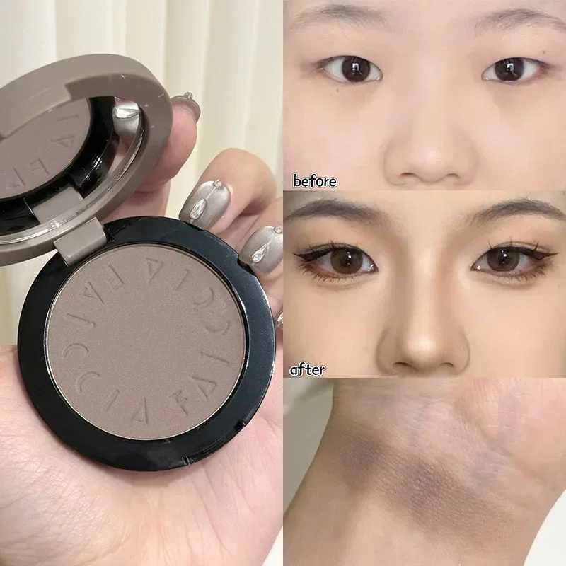 Bronzer Powder Matte Tan Brown Contouring Shadow Sculpt Face Creating 3D Features Oil Control Natural Lasting Fine Powder Makeup XJ250618