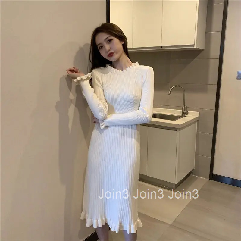 Crochet Black Woman Dress Maxi Robe Clothes Bodycon Knitted Long Solid White Dresses for Women Evening Warm Y2k Vintage Matching