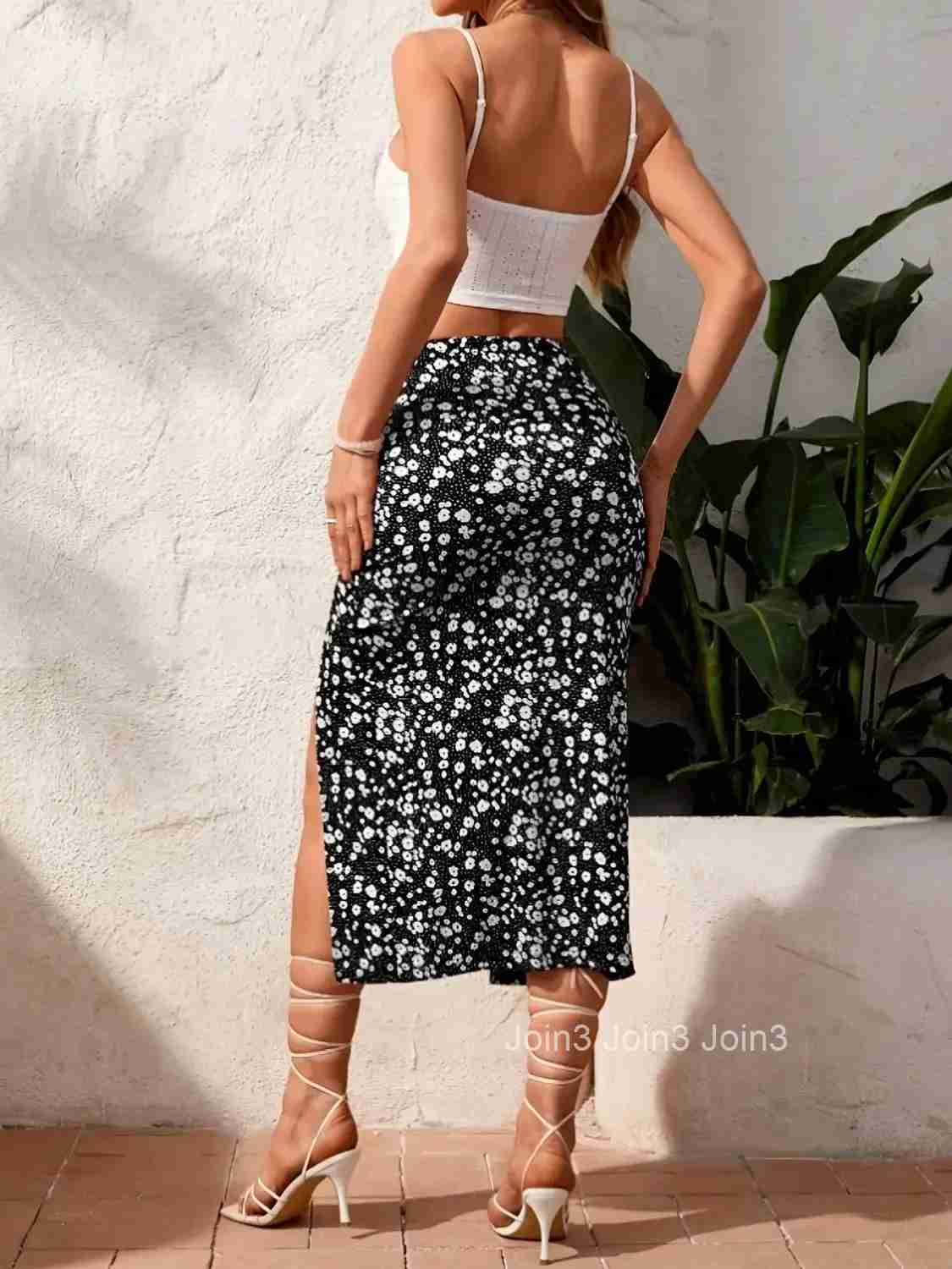 Skirts for Women Wrap Tight High Waist Chiffon with Strings Woman Skirt Midi Slit Luxury Elegant New in 2025 Trend A Line Modest