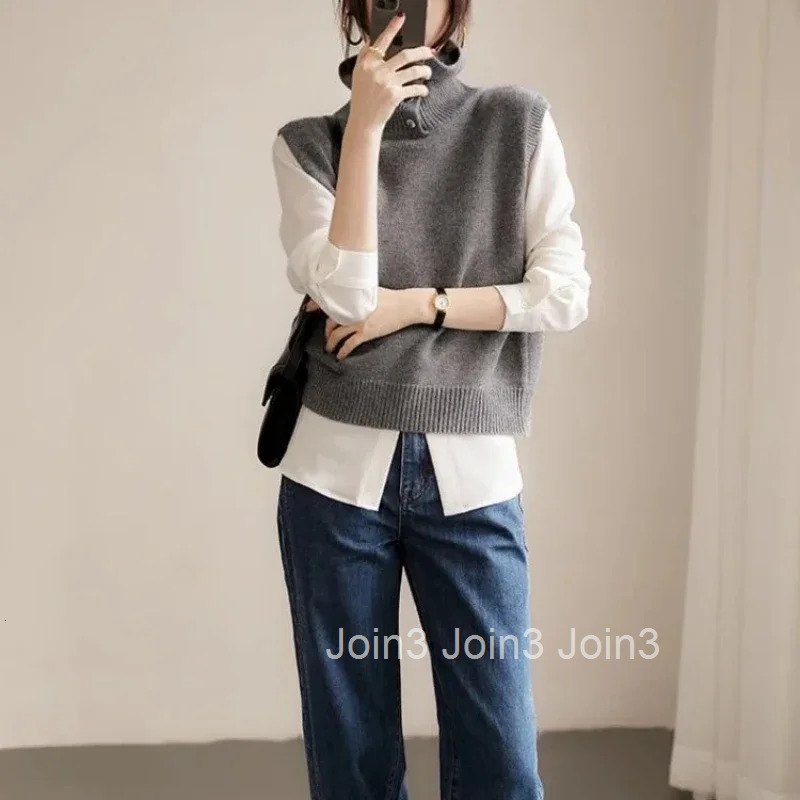 Waistcoat Pullover Korean Style Clothing Knit Vests for Women Cardigans Crochet Clothes Fashion 2025 Cheap Y2k Lady Sweaters