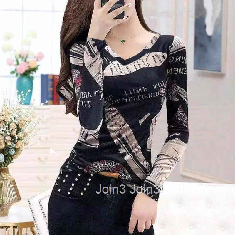 Tie Dye Slim Korean Style Long Sleeve T Shirt for Women Tee Streetwear Basic 90s Vintage One Pieces Y2k Kpop Goth Yk2 Tops Woman