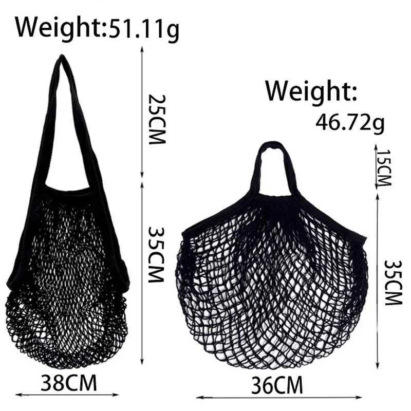 Portable Reusable Grocery Bags Vegetable Bag Washable Cotton Mesh String Organic Organizer Handbag Short Handle Net Tote B250618