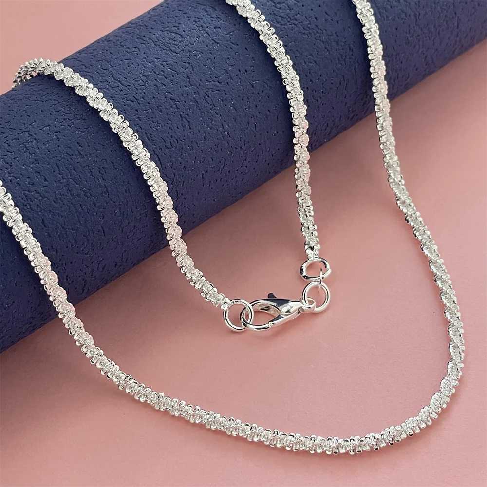 Exquisite 925 sterling silver sparkling necklace for women engagement party jewelry gifts W250618
