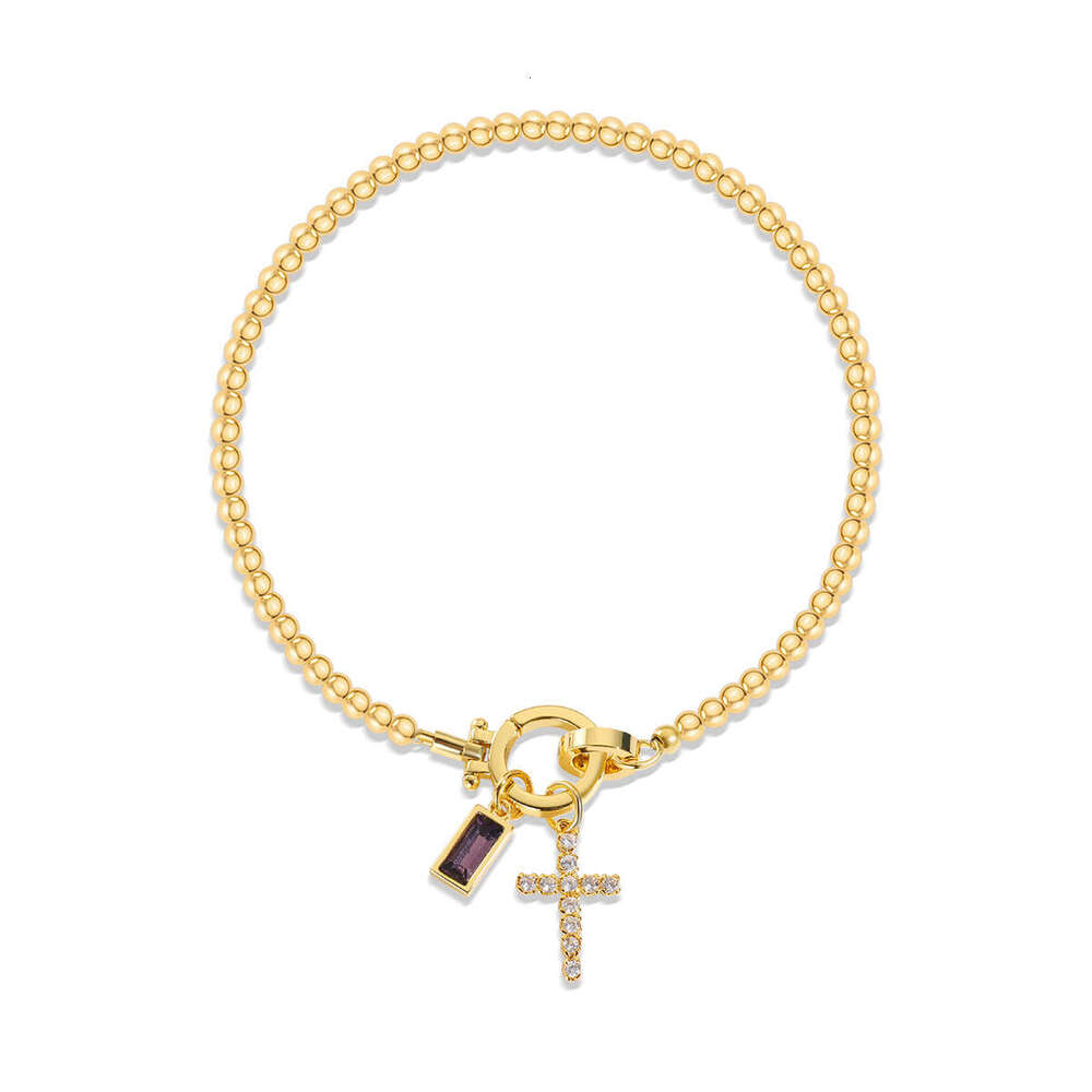 2025 NEW INS Hot Luxury Jewelry Designer Bracelet Gold Bead Bracelet Ins Lover Knot Zodiac Month Stone Pendant Bracelet Love Knot Plated 18k Gold Jewe