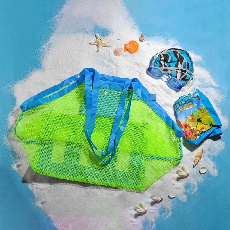 Beach Mesh Bag Children Sand ay Protable Kids Beach Toys Clothes Bags Toy Storage Sundries Organizers Bag Cosmetic Makeup Bags B250618