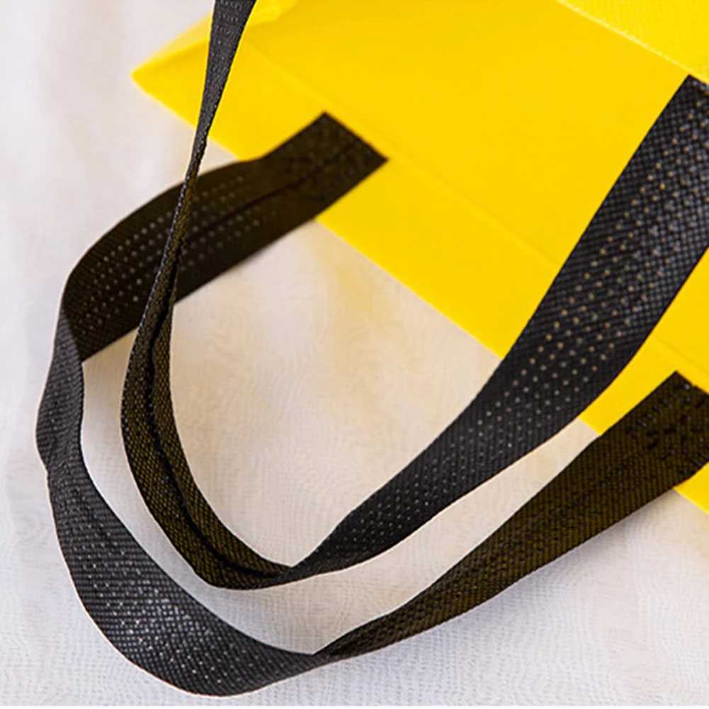 Casual Foldable Shopping Bag Wen Reusable Fabric N-woven Tote Bag Pouch Lunch Eco Bag Grocery Bag Handbag High Quality B250618