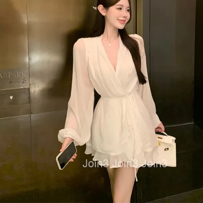 Female Dress Summer Womens Long Sleeve Dresses Korean Style Vintage G New Features of A Line High Quality Luxury Elegant Party