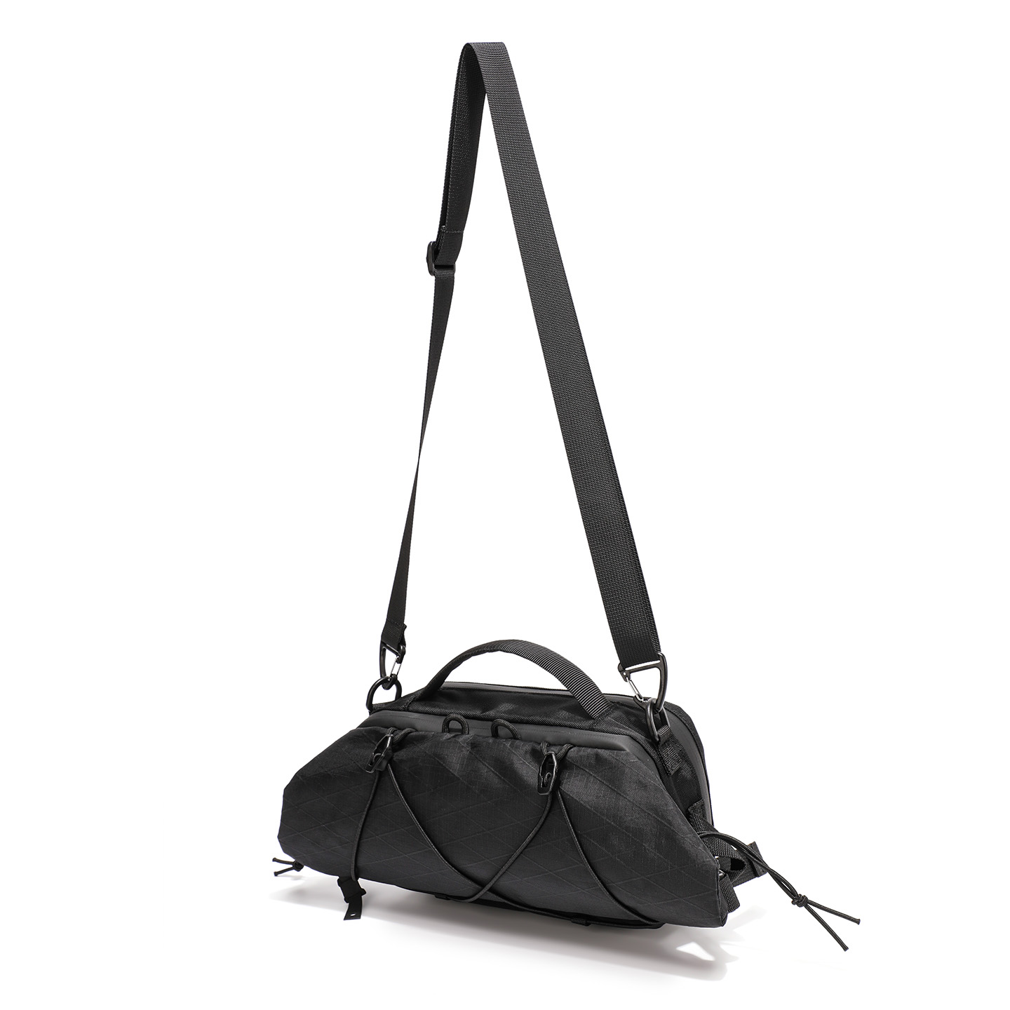 New men's shoulder bag, outdoor multi-functional single shoulder bag, black storage bag for men's commuting