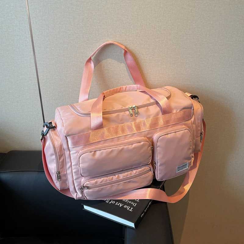 Travel Duffel Tote Bag with Dry Wet Separation Pocket Sports Gym Bag Crossbody Toiletry Bag for Women Waterproof Easy Carry on W250618