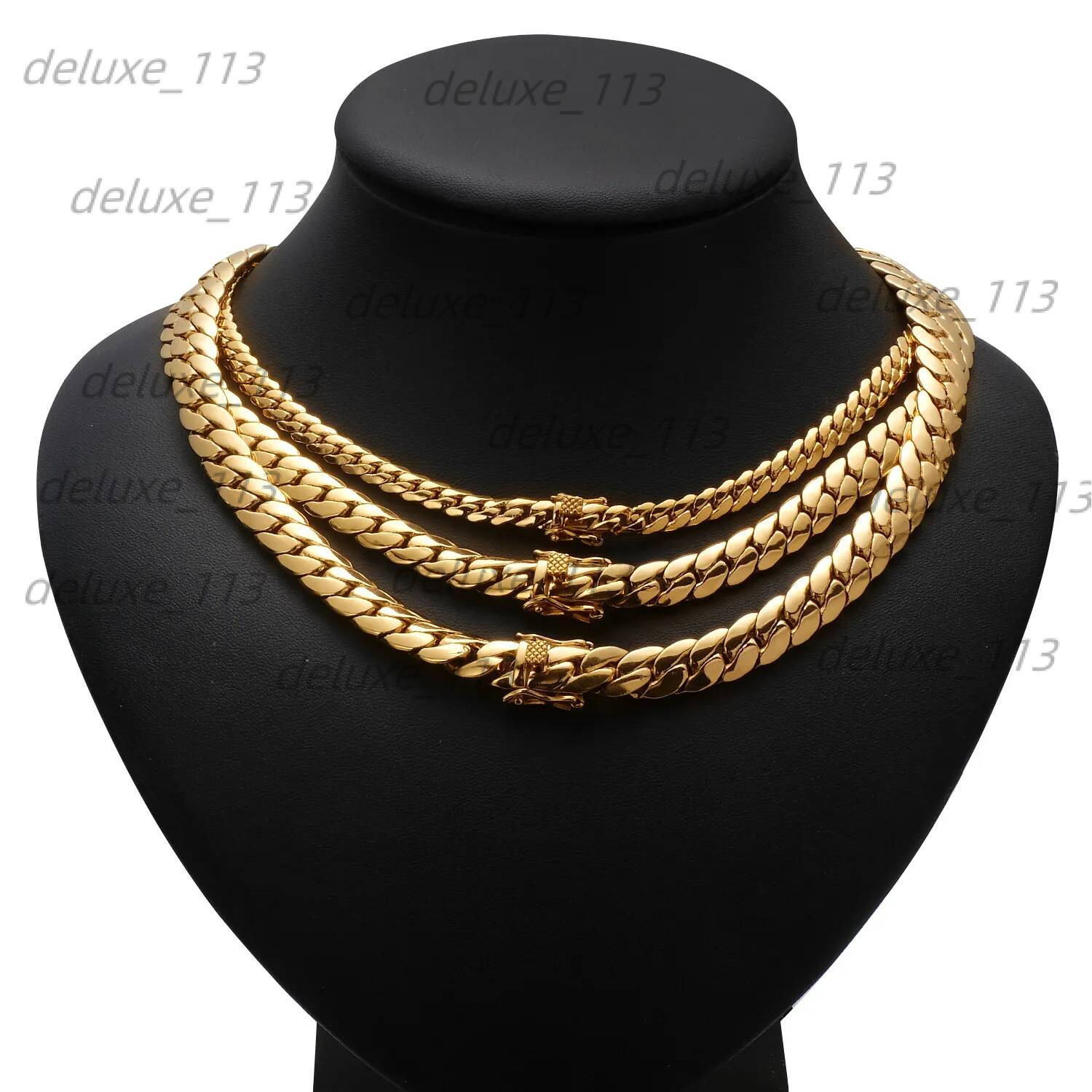 6Mm-10Mm 304 Stainless Steel Snake Chain Necklace Bracelet Real Gold Plated Jewelry