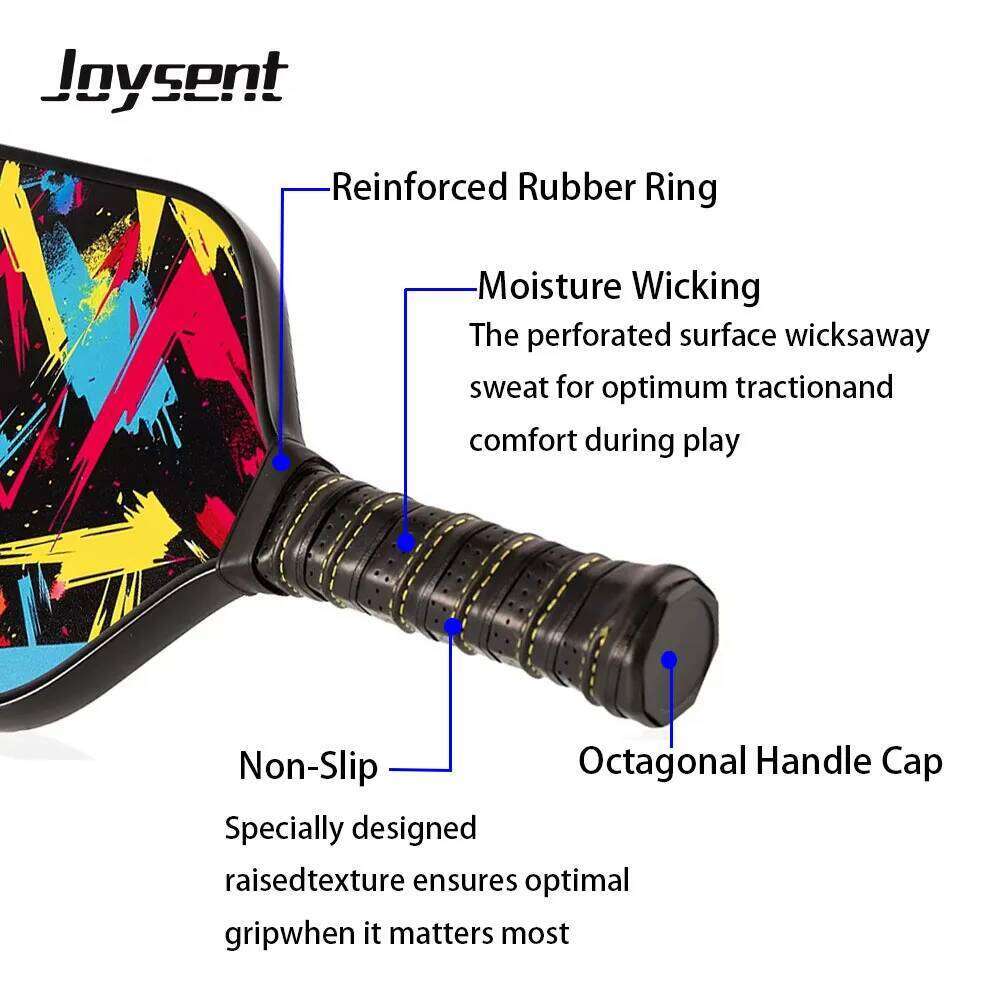 Joysent Pickleball Paddle Thermoformed Aerospace-grade T700 Carbon Fiber Smooth-faced Control With Foam Edge PP Honeycomb 16mm