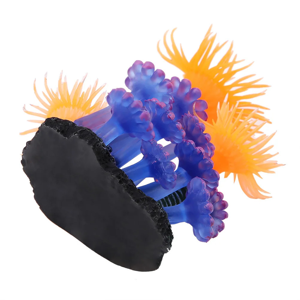 Fish Decoration Fish Ornament Aquarium Simulation Silicone Artificial Coral Sea Anemone Fish Landscape Decoration 250613