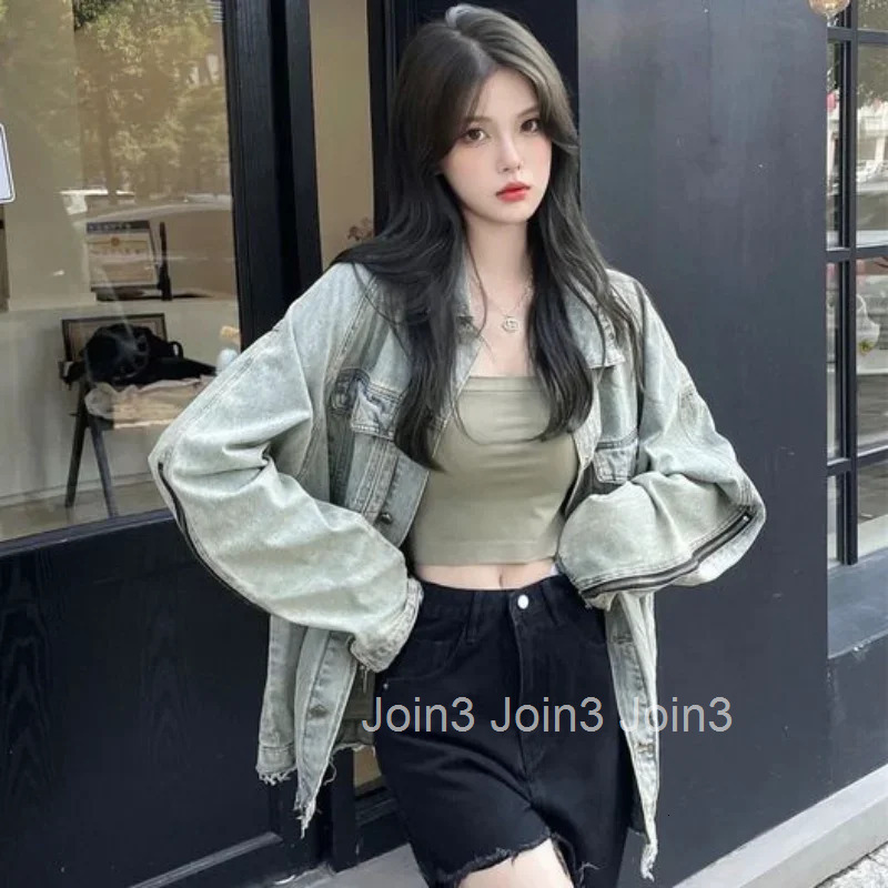 Vintage Long Sleeve Denim Jacket for Women 2025 New Arrivals Youthful Clothes Outdoor Cowboy Coat Woman Clothing Novelties In