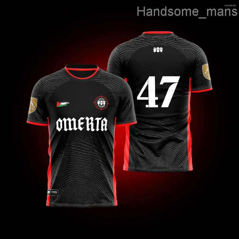 Mens T Shirts Omerta 47 Shirt Men Casual Black White Top Clothes