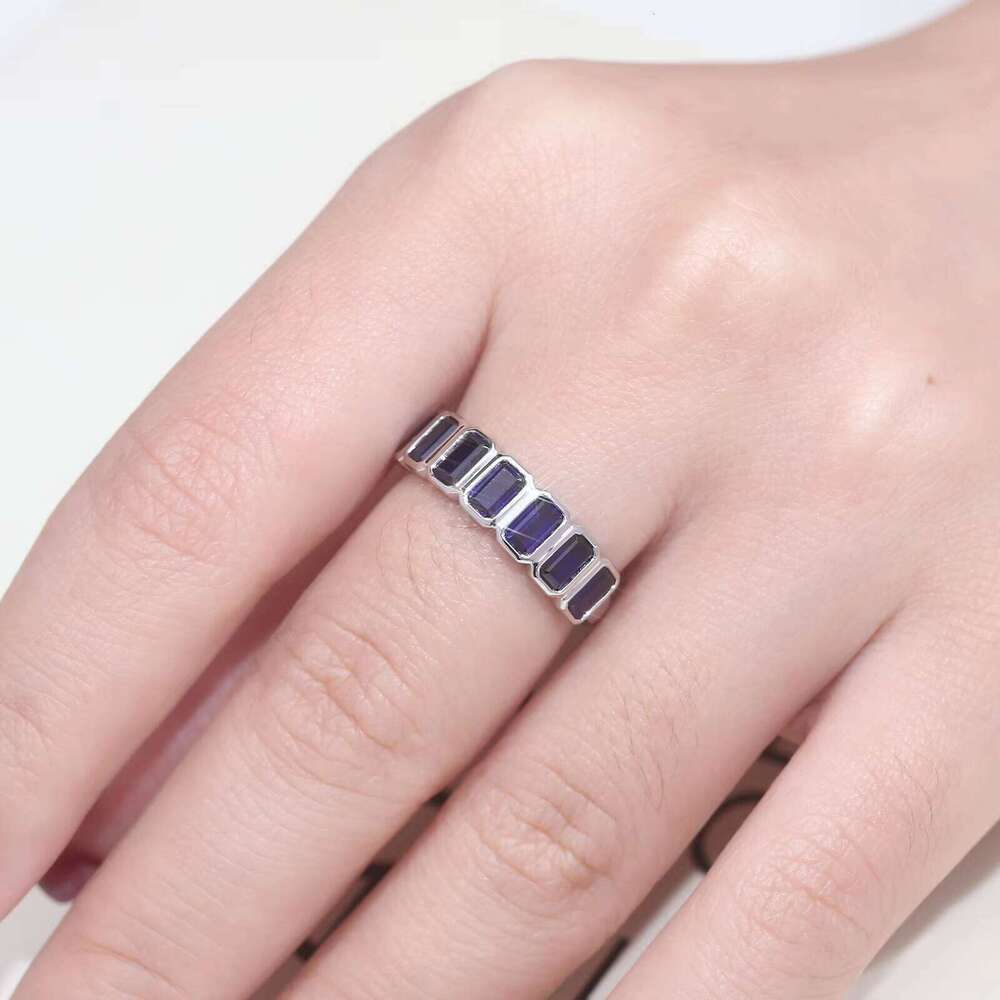 Pt950 Men's Blue Lab Grown Ring