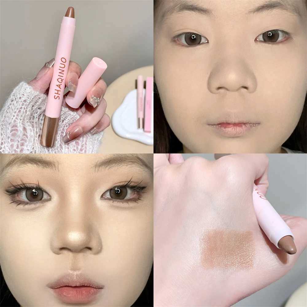 Contour Stick Cream Bronzer Highlighter Makeup Stick for Face Easy to Blend Long Lasting Natural Makeup 3D Nose Shadow Repair XJ250618