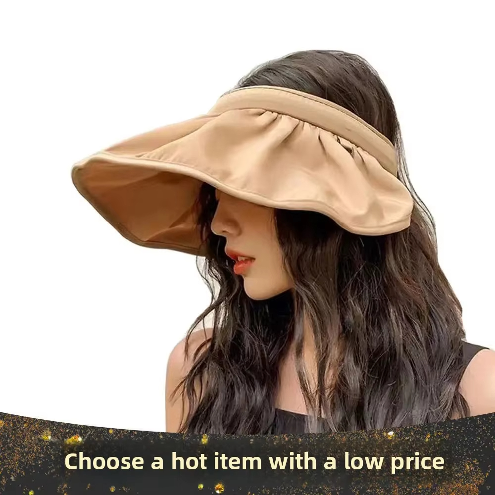 UV Protection Hat Large Brim Sun Protection Outdoor Sports Sun Hat Sun Protection Shell Hat Cover Face Big Brim Vinyl Shell-like Bonnet Air Top Portab