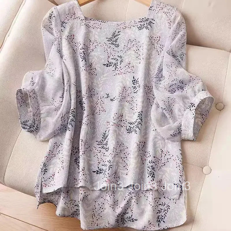 Chiffon Female Tops Satin with Print Pink Silk Womens Shirt and Blouse Youthful Woman Clothes Korean Popular Y2k Fashion Cool M