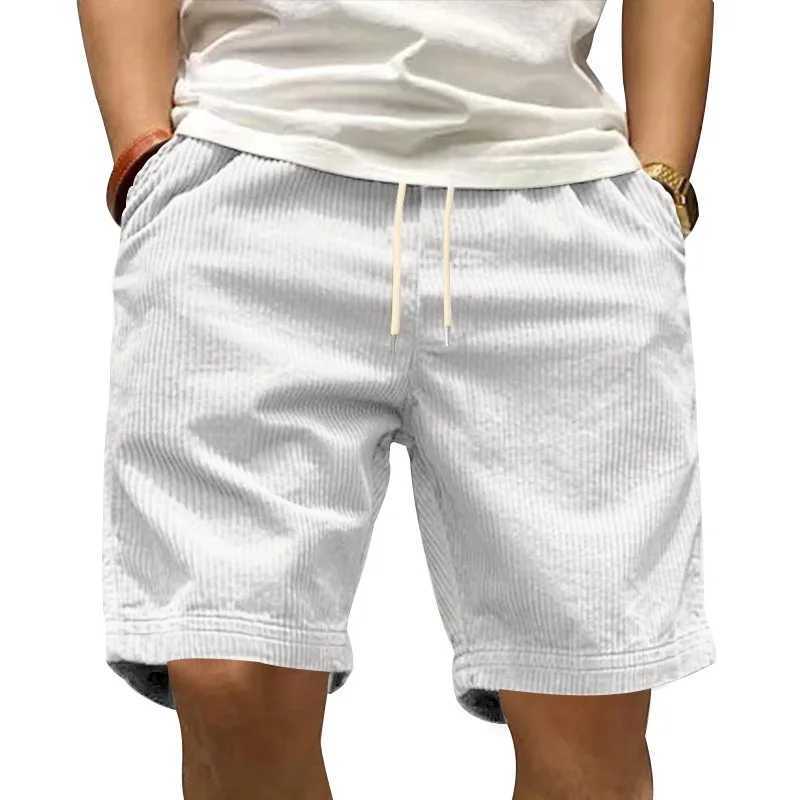 2025 Cross-Border New Casual Shorts Versatile Thin Corduroy Shorts Mens Summer Five-Point Pants XJ250618