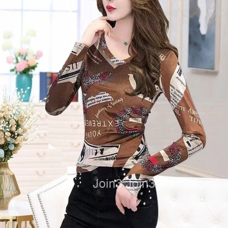 Tie Dye Slim Korean Style Long Sleeve T Shirt for Women Tee Streetwear Basic 90s Vintage One Pieces Y2k Kpop Goth Yk2 Tops Woman