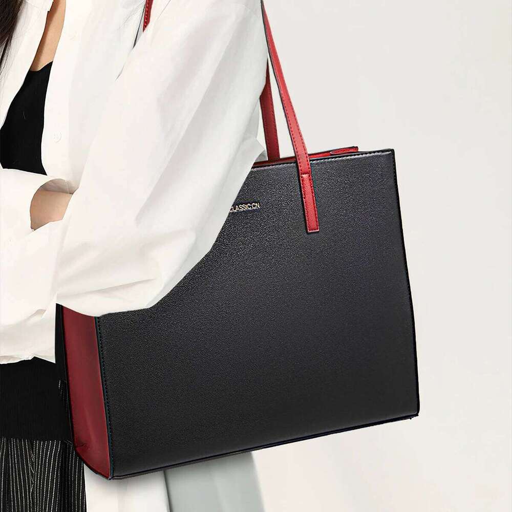 FOXER Simple Women Shoulder Tote Bag,Large Casual Handbag 2025 New PVC Commuter Underarm Bag Purse