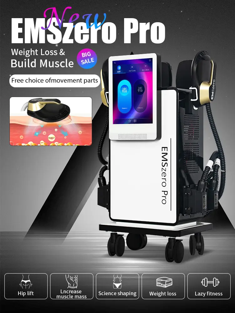 New Radiofrequency Ems Muscle Stimulator 4 Handles RF Ems body Slimming Weight Loss Cellulite Muscle Building Muscle Sculpting Fat Reduce Machine