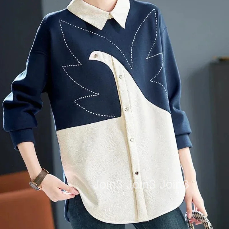 Baggy Womens Sweatshirts Button Female Top Basic Loose High Quality Casual Pullovers Designer Harajuku Fashion Xxl Sport Cheap