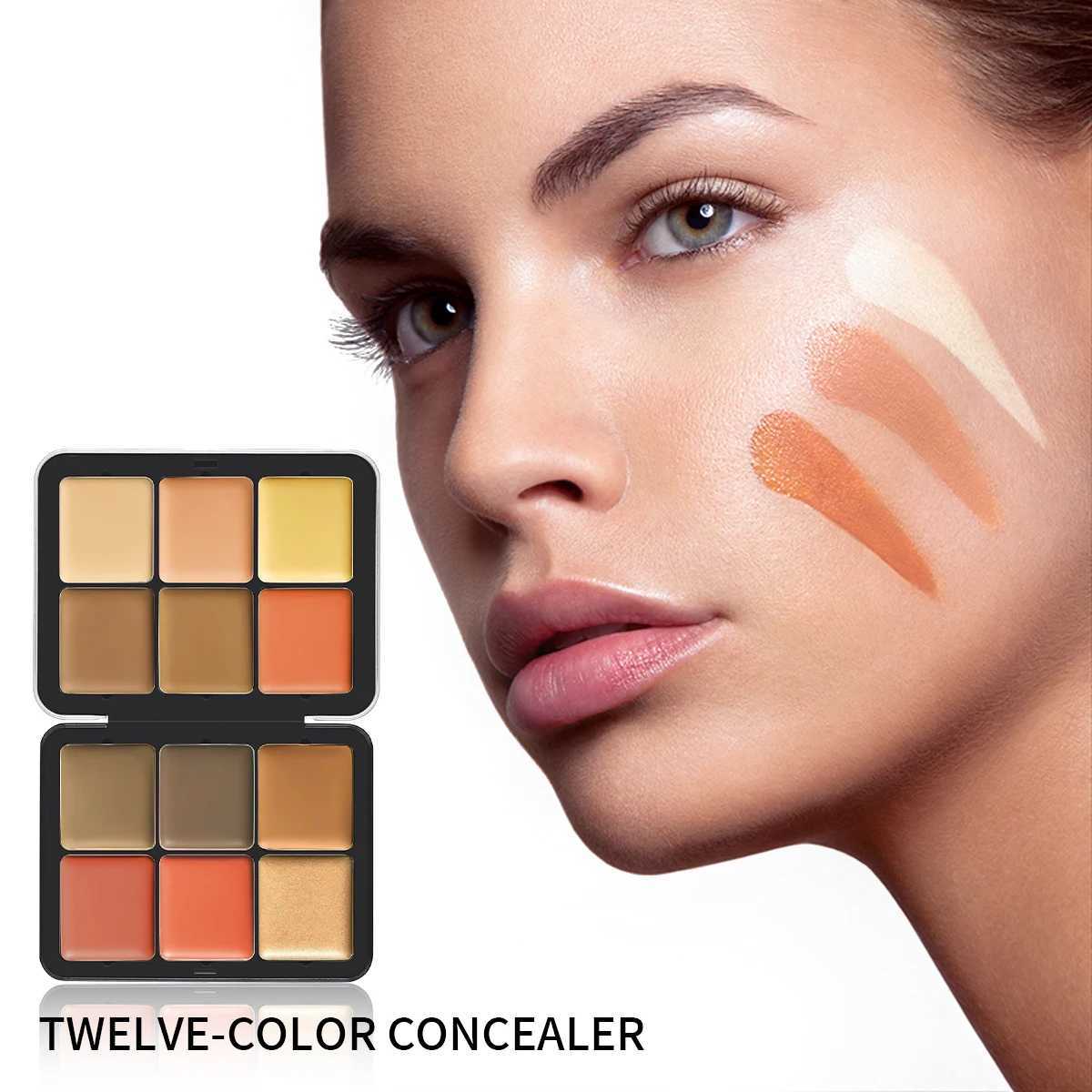 12-color concealer and blush palette Matte and highlight contour makeup rouge paletteXJ250618