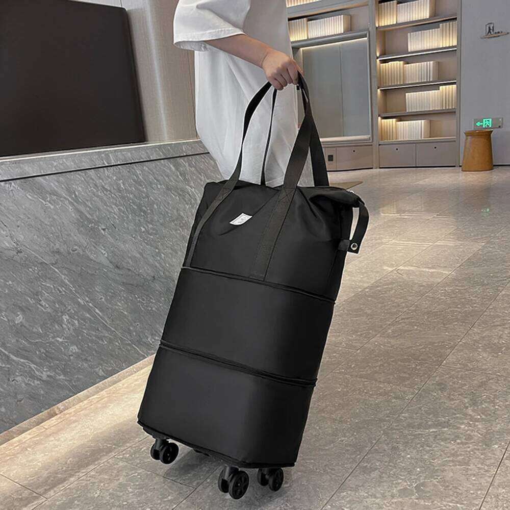 With Wheels Expandable Travel Expansion Duffle Pack Large Capacity Rolling Handbag Lage Bag