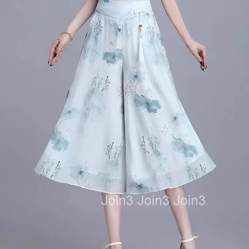 High Waist Skirts for Women Pants Chiffon Midi Woman Skirt Chorts Summer 2025 Korean Style Vintage Trend Casual Fashion Cheap V