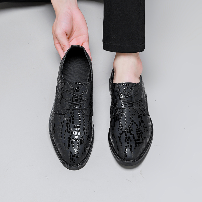 Men S Korean Style Hidden Heel Soft Leather Youth Suit Casual Shoes British Business Formal Casual Shoes Versatile Trendy Ddmysaturn