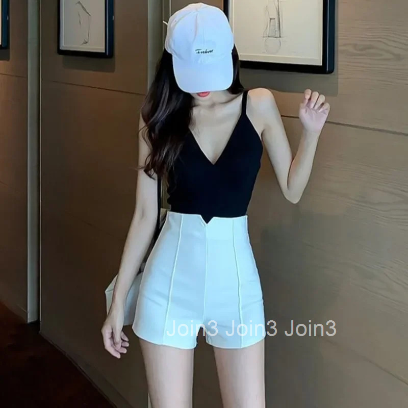 Suit with Woman Short Pants Booty Skinny Shorts for Women High Waist Tight Korean Style Harajuku Fashion Japanese 2000s Jorts XL