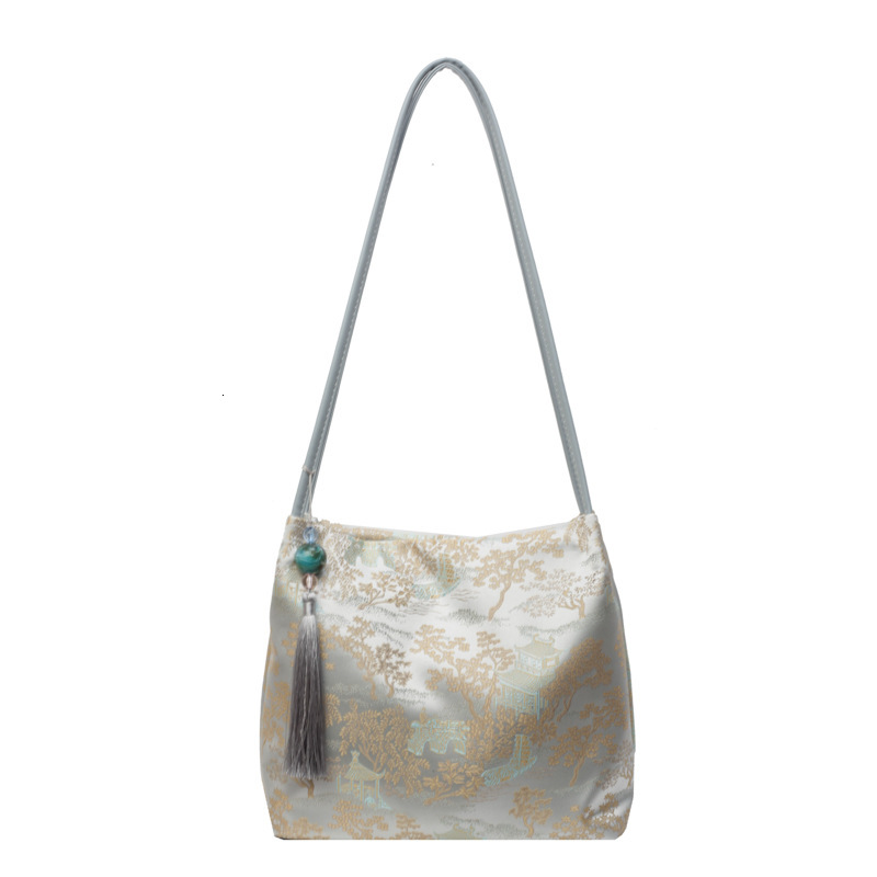 Free shipping designer Chinese Style Large Capacity Underarm Bag for Women 2025 New Fashion Trendy Bucket Bag for Work Commute Tote Bag