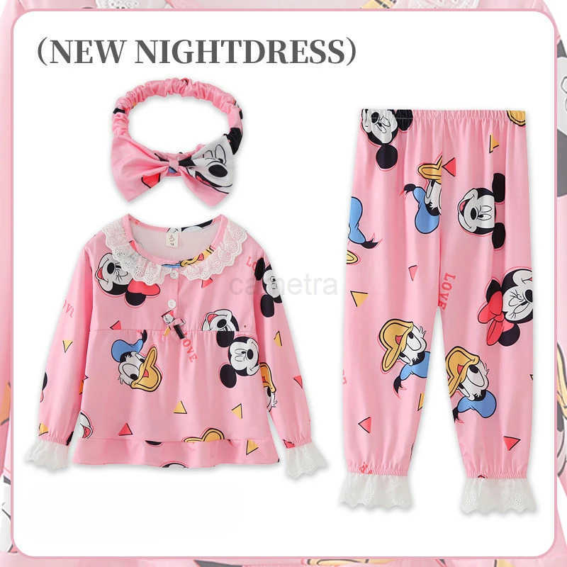 Sanrio Sanrio Girls Pajama Sets Causal Lace Trimmings Soft Comfortable Kids Night Clothes Set Beautiful Girl Breathable Indoor Costume XJ250618XJ25061
