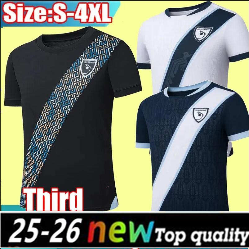 2025 2026 Guatemala National Team Mens Soccer Jerseys 25 26 LOM CEBALLOS PELEG OSCAR SANTIS Home White Away blue 3rd RUBIN Football Shirt children men kids Uniform 666