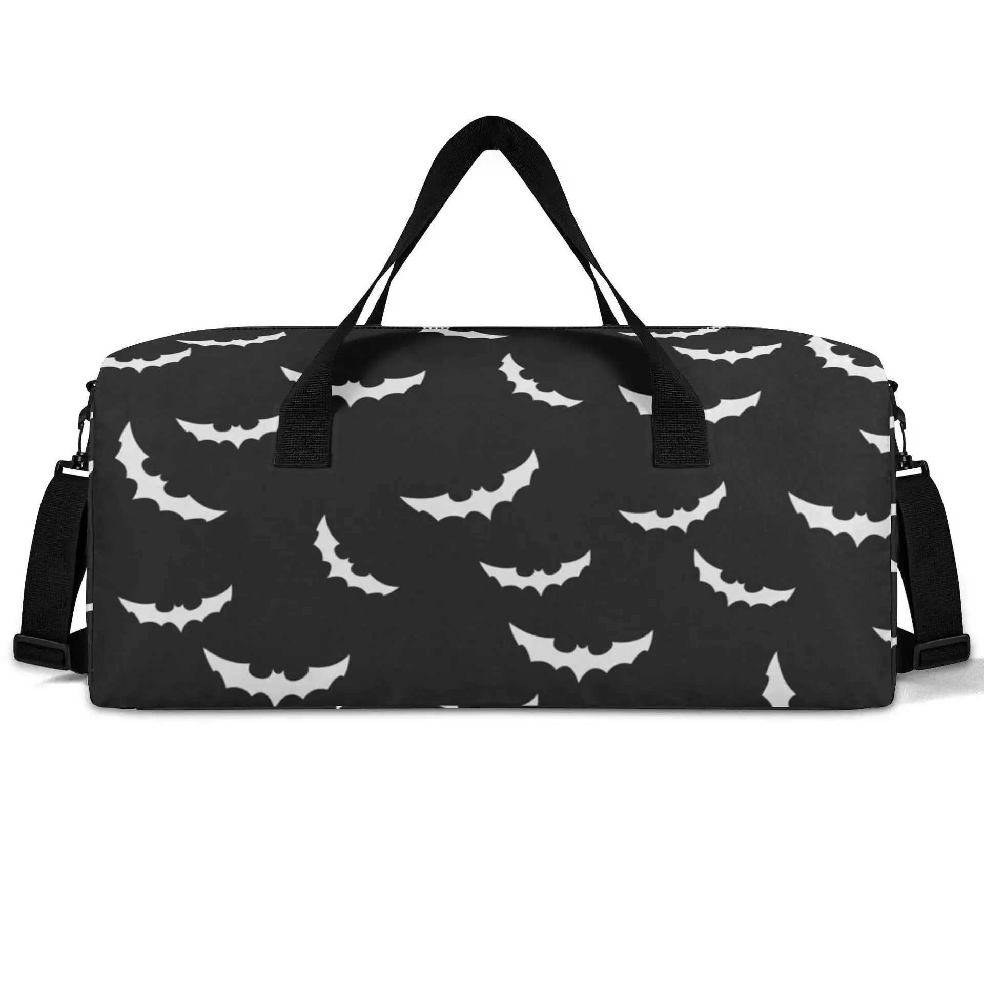Bat Pattern Large Capacity Travel Bag Portable Multi-functional Storage Area Independent Duffel Bag High-quality Gym Bag W250618