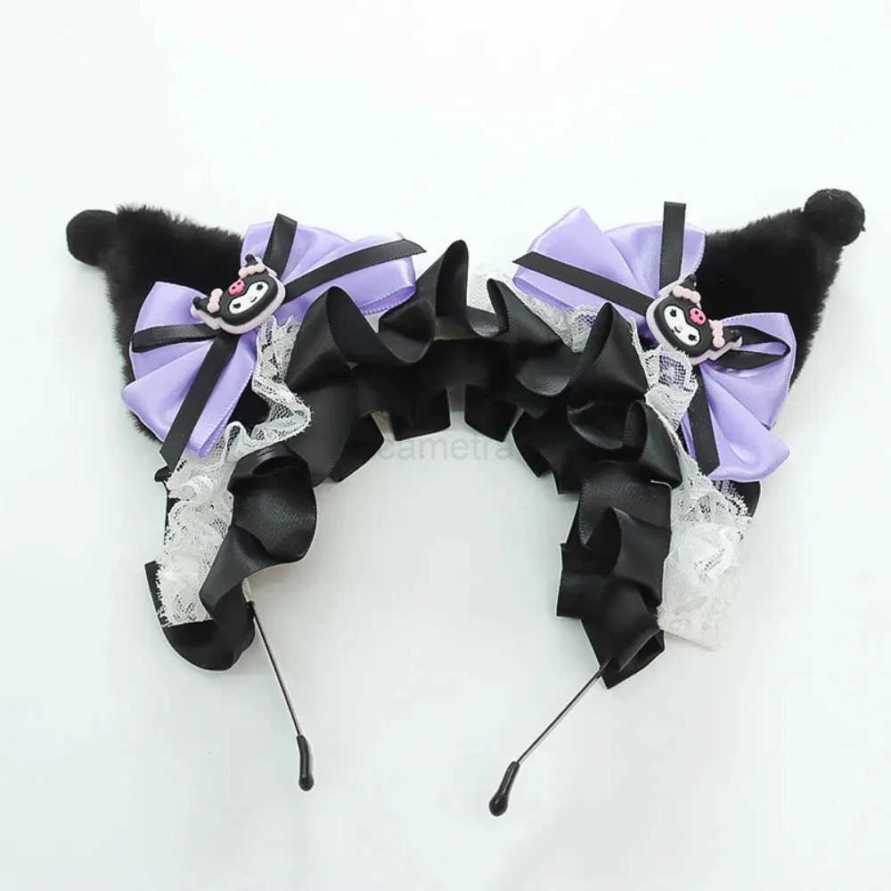 Sanrio Sanrio Kuromi Spring and Autumn Girl Cute Cartoon Dress Lolita Birthday Party Role Play Tutu Dress Child Dress Gift Christmas XJ250618