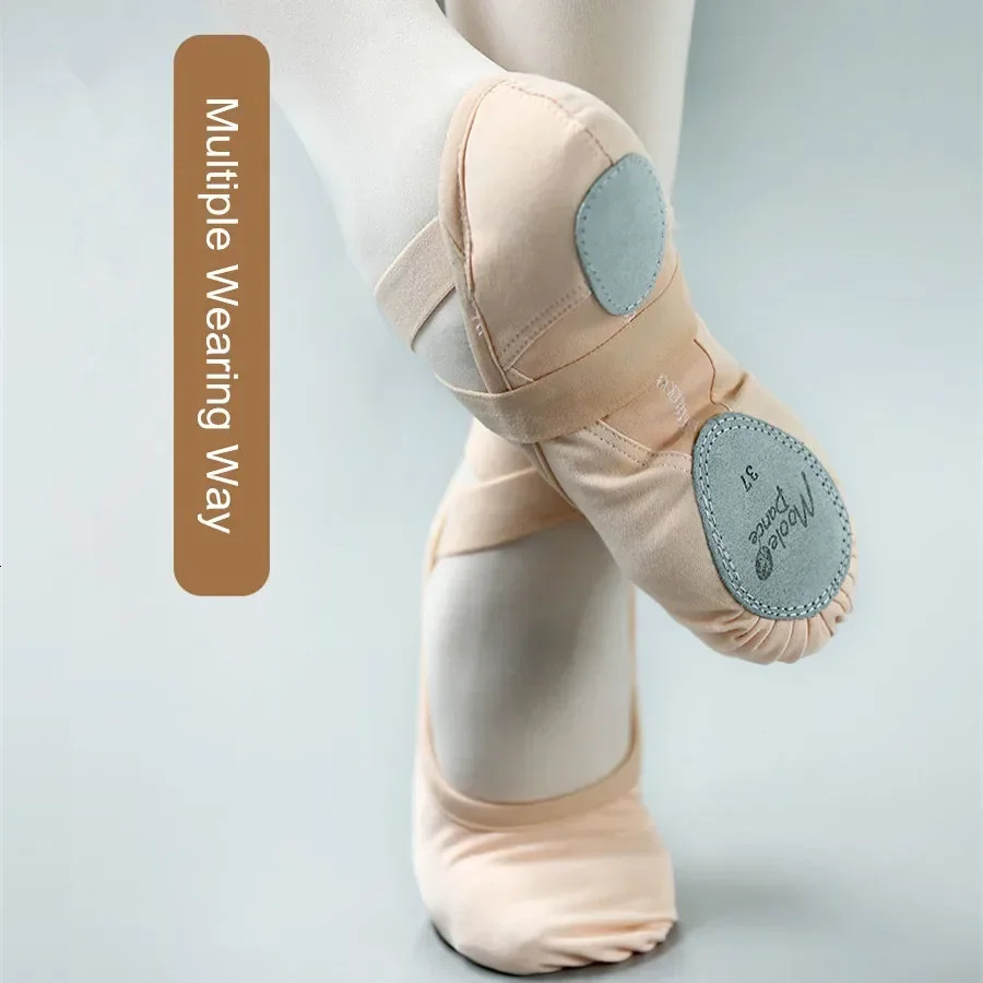 Girl Womens Professional Full Elastic Cloth Multiple Wearing Way Exercise Dancing Shoe Adult Cat Claw Ballet Dance Shoes 250613