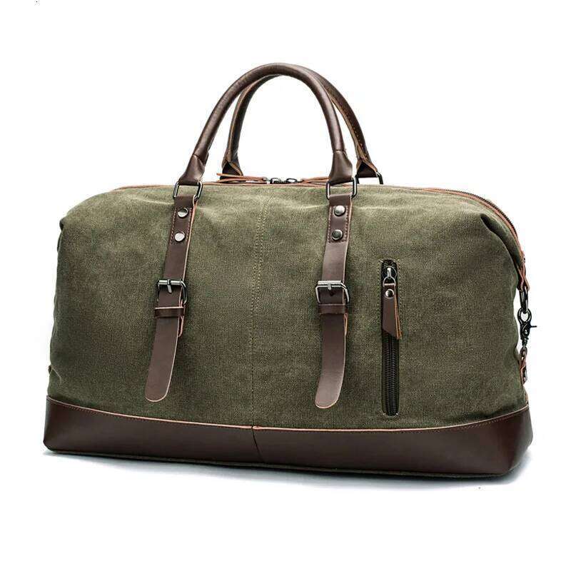 Large Capacity Canvas Leather Travel Bags Carry On Bag Lage Men Duffel Bag Lage Travel Bags