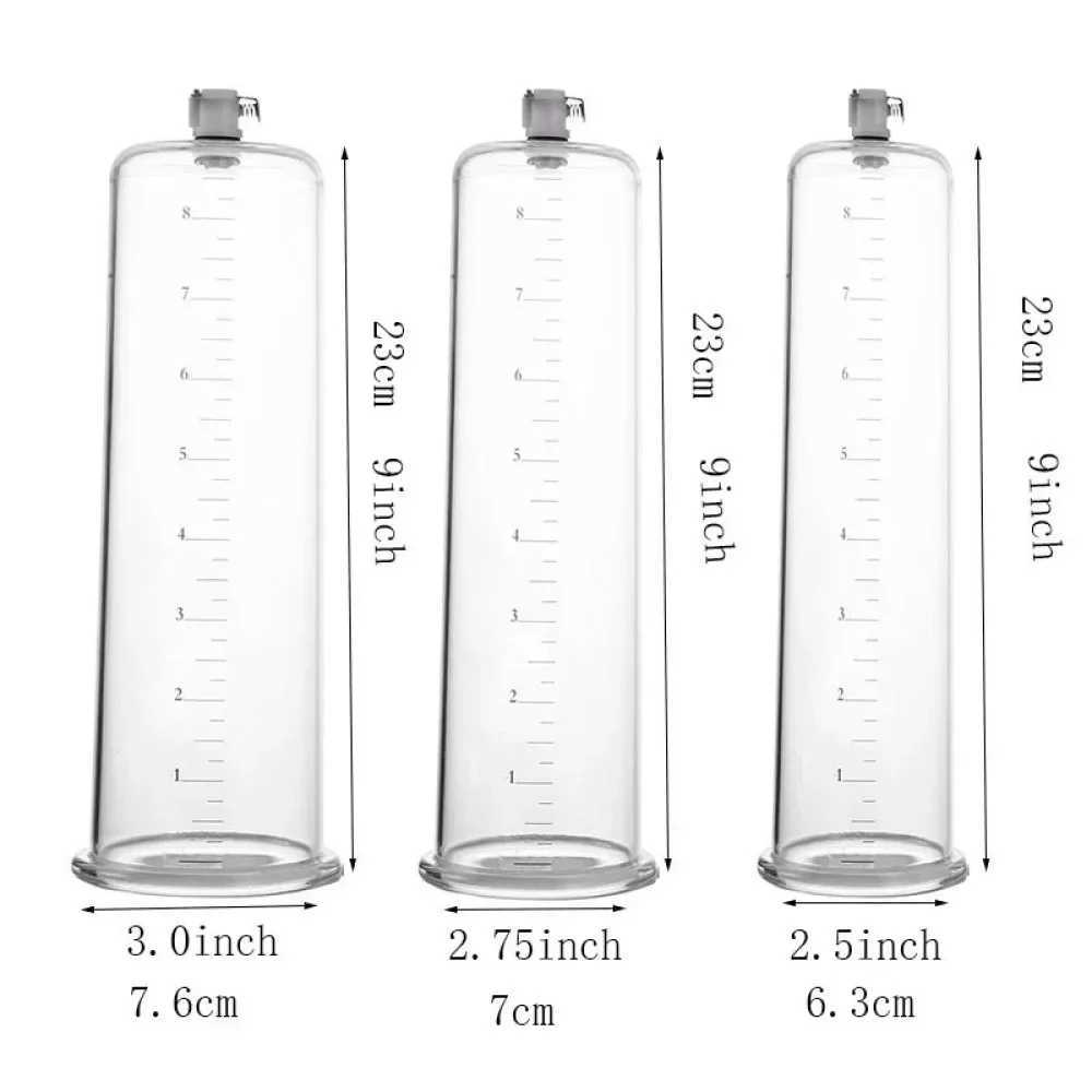 Penis Pump Cylinder Accessories Penis Enlargement Replacement Bottle for Dick Extender Enhancer Exerciser Trainer Sex Toys Men W250618