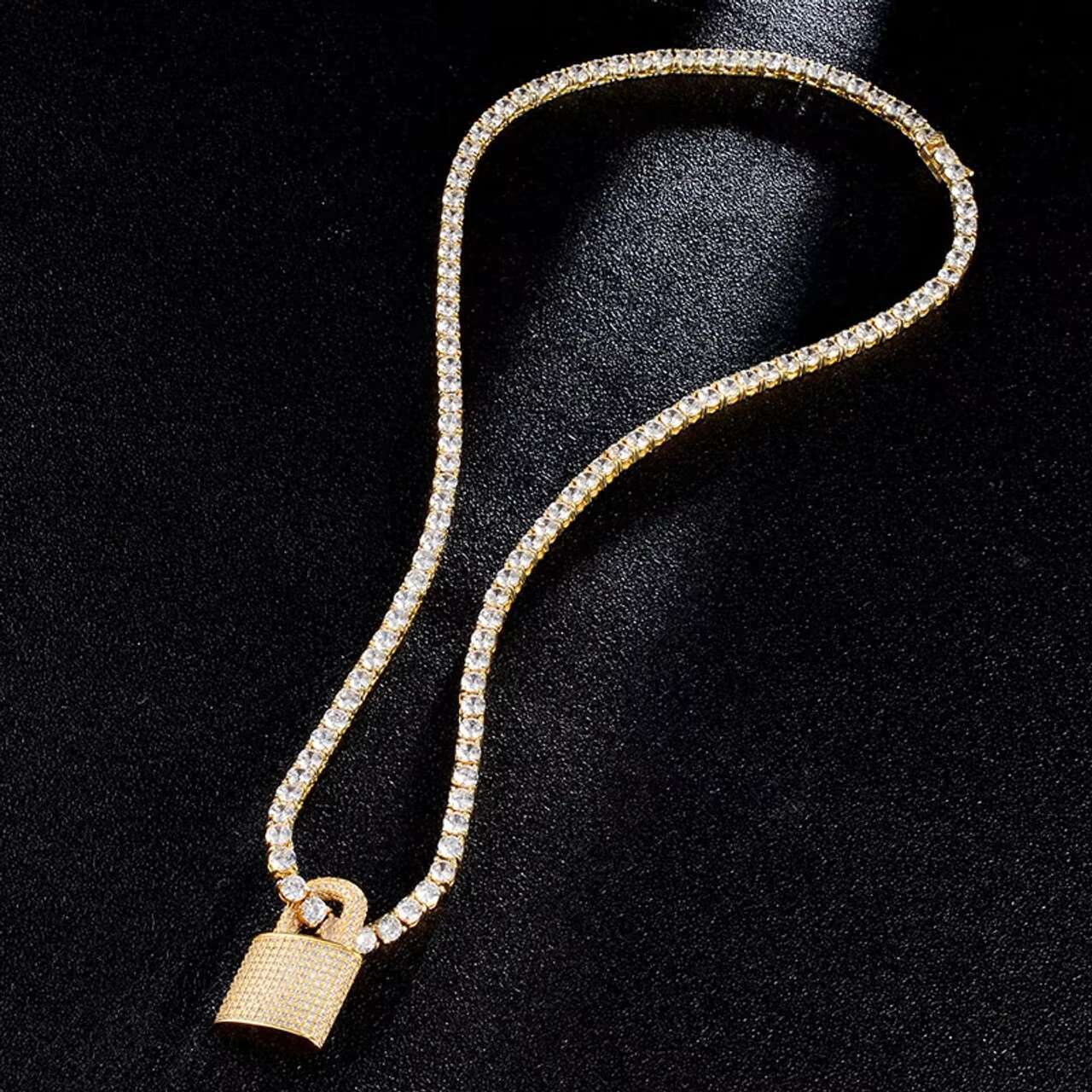 New Arrival 925 Sterling Silver 3D Lock Pendant VVS Diamond Tester with Iced Moissanite Hip Hop Style Necklace