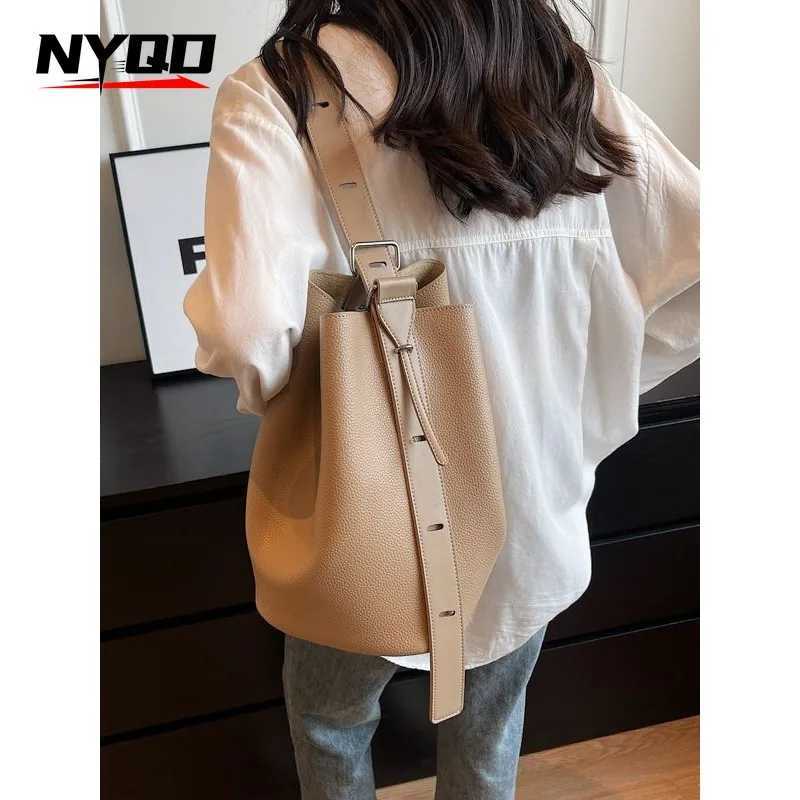 PU Leather Shoulder Crossbody Bag for Women Popular Designer Fi Fem Large Capacity Bucket Handbag Underarm Bag B250618