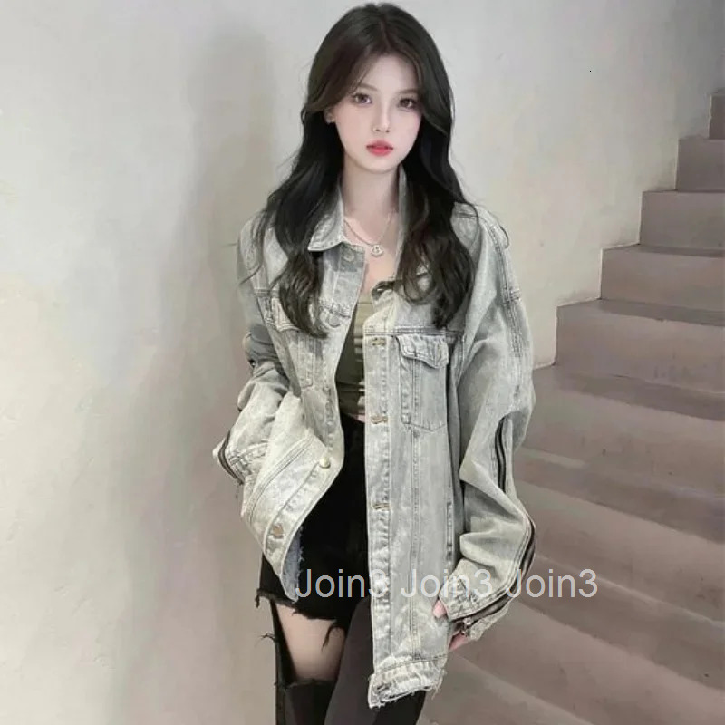 Vintage Long Sleeve Denim Jacket for Women 2025 New Arrivals Youthful Clothes Outdoor Cowboy Coat Woman Clothing Novelties In