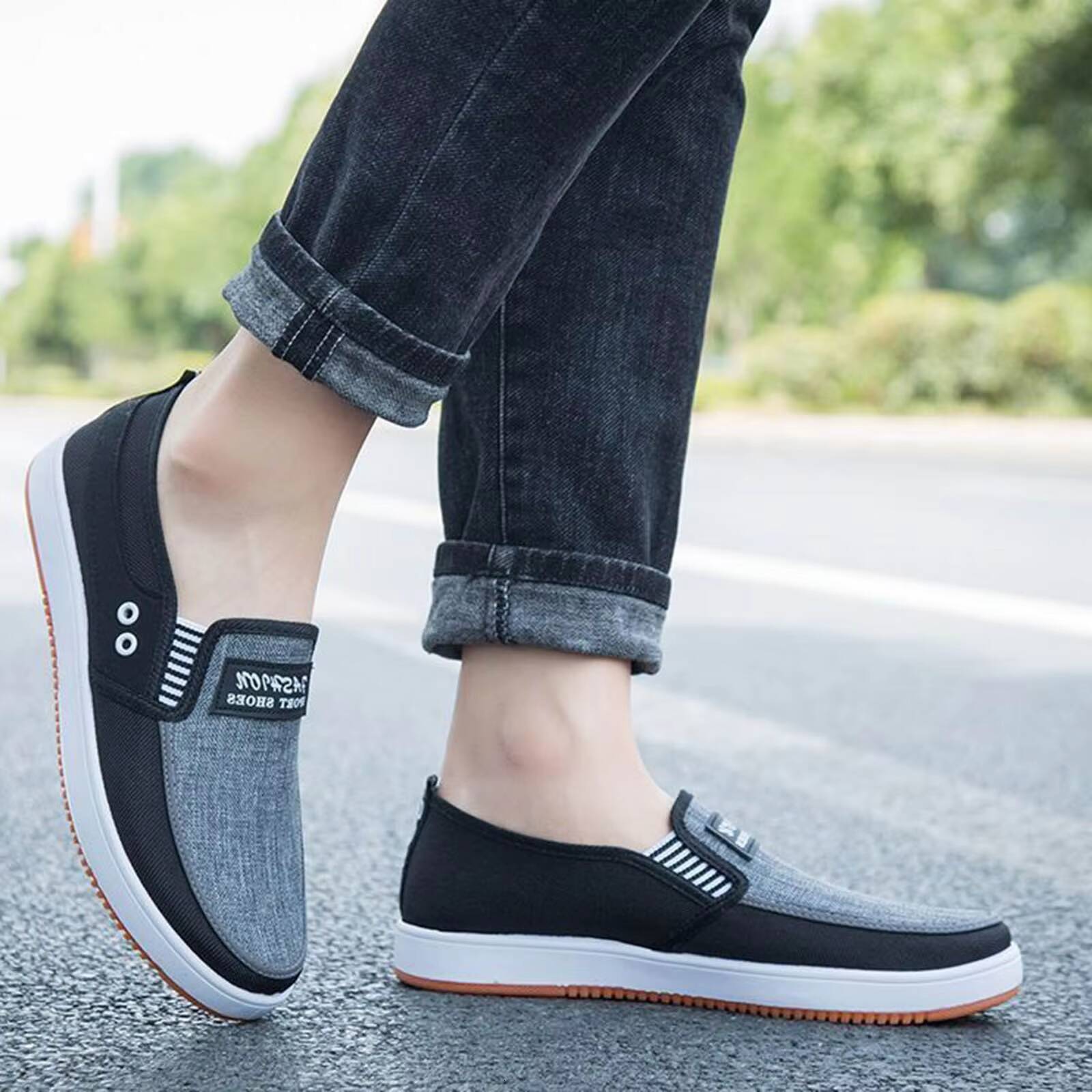 Men S Winter On Fashion All Season Flat Non Slip Soles Casual Shoes Canvas Lightweight Trendy Shoes Baskets Ddmysaturn