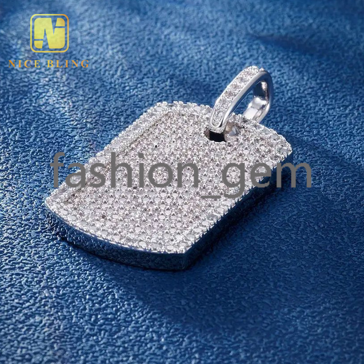 Ready to Ship Custom Hip Hop Moissanite Jewelry Pendant 925 Sterling Silver Iced Out VVS Moissanite Diamond Pendant