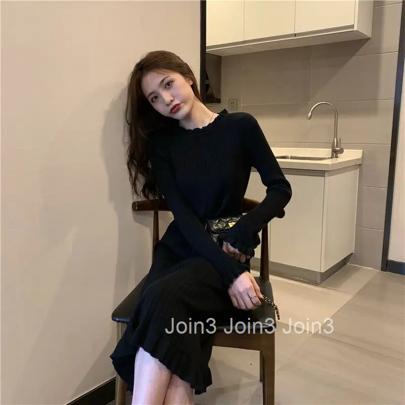 Crochet Black Woman Dress Maxi Robe Clothes Bodycon Knitted Long Solid White Dresses for Women Evening Warm Y2k Vintage Matching