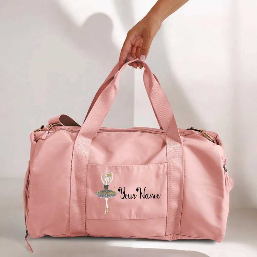 Personalized Dance Name Bags Ballerina Storage Bag Custom Girls Duffle Bag Dance Travel Luggage Bag Birthday Gift for Dancer Kid W250618