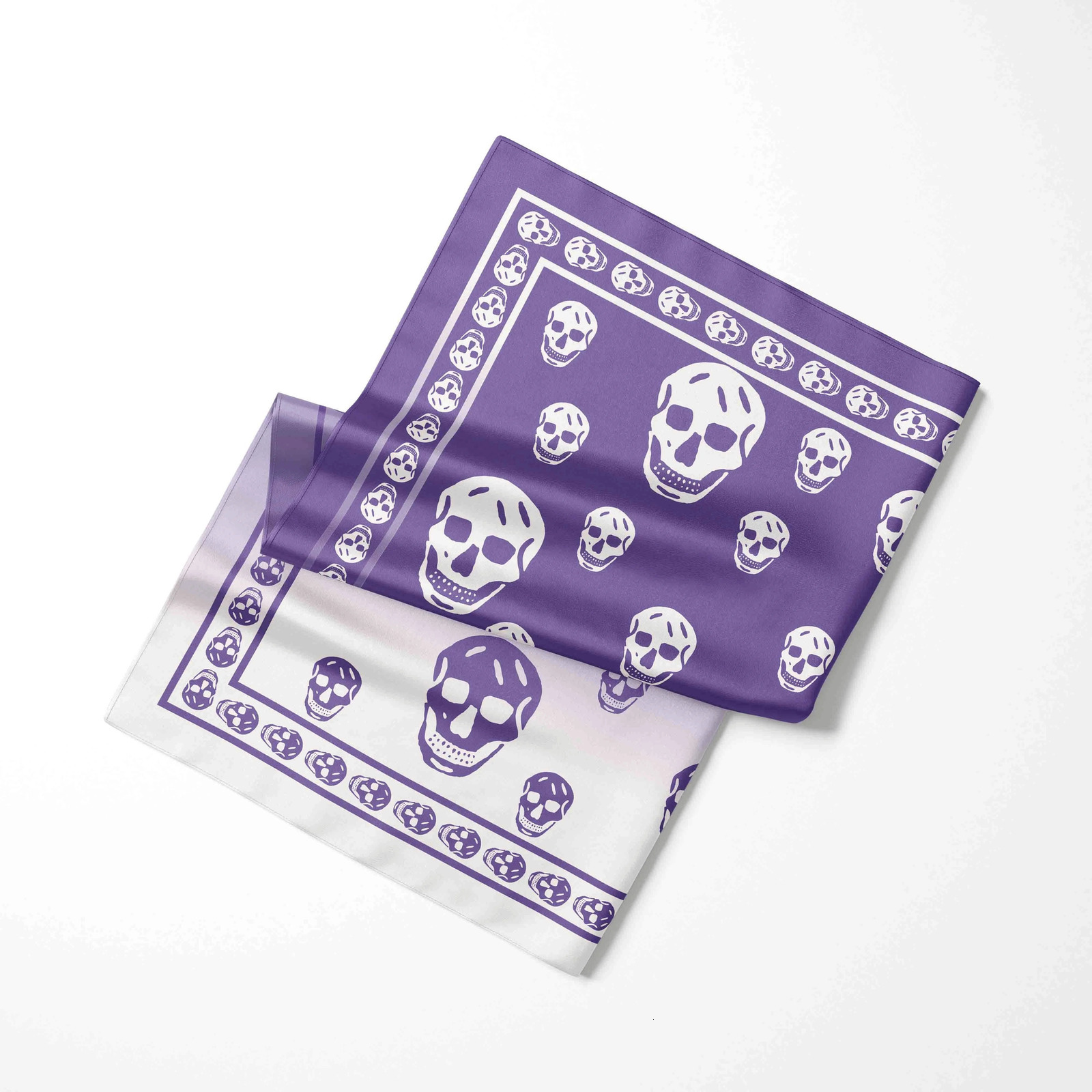 Factory Wolesale 2025 Print Square Scarf Women Bandana Skull Hairband Lady Head Wraps Female Shawl Fashion Neckerchief 250617